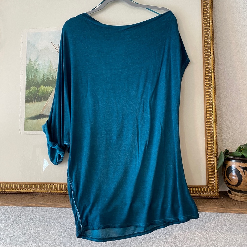 Free People Slouchy One Sleeve Blouse Shirt Tunic